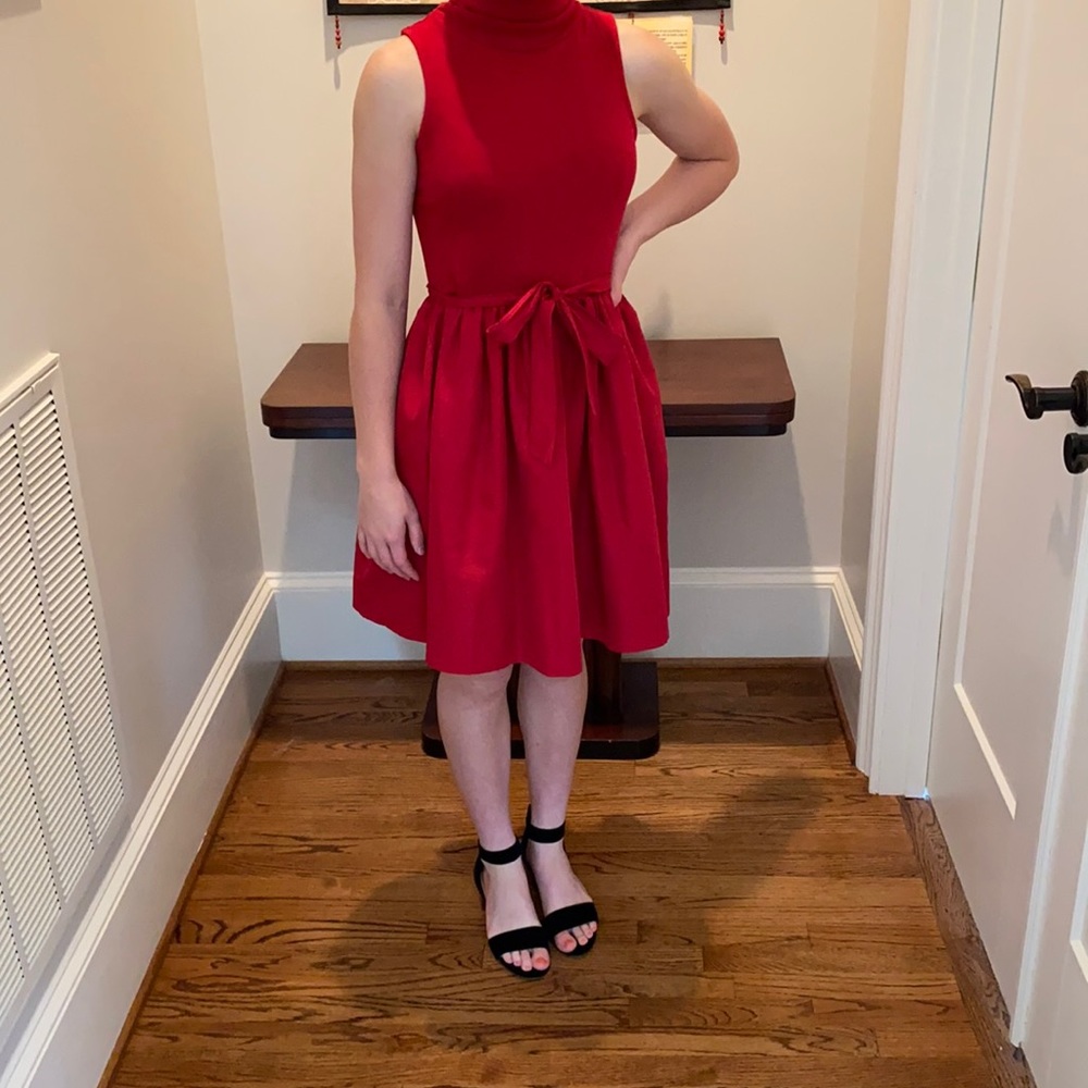 Red party dress